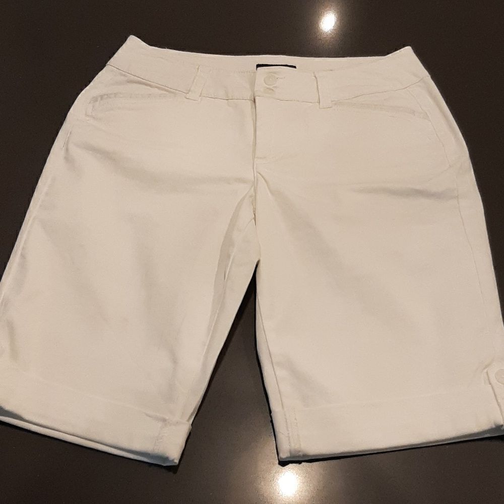 Charter Club White Cuffed Bermuda Shorts